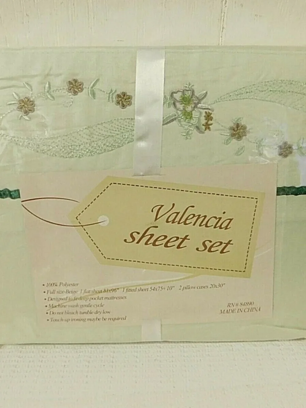 Valencia Full Size Sheet Set Deep Pocket Mattresses NEW in Package